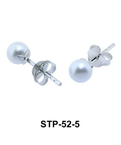 Stud Earring Pearl 5mm STP-52-5